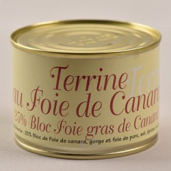 Terrine au foie de canard - 25% bloc de foie gras - 240g