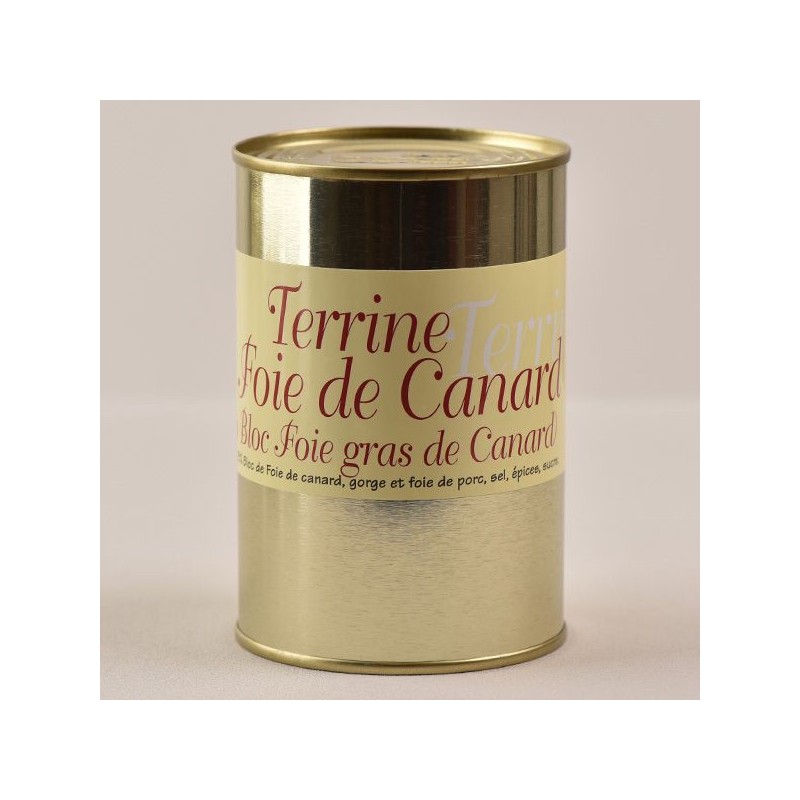 Terrine au foie de canard - 25% bloc de foie gras - 400g