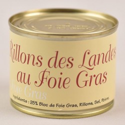 Rillons des Landes - 25% bloc de foie gras - 190g