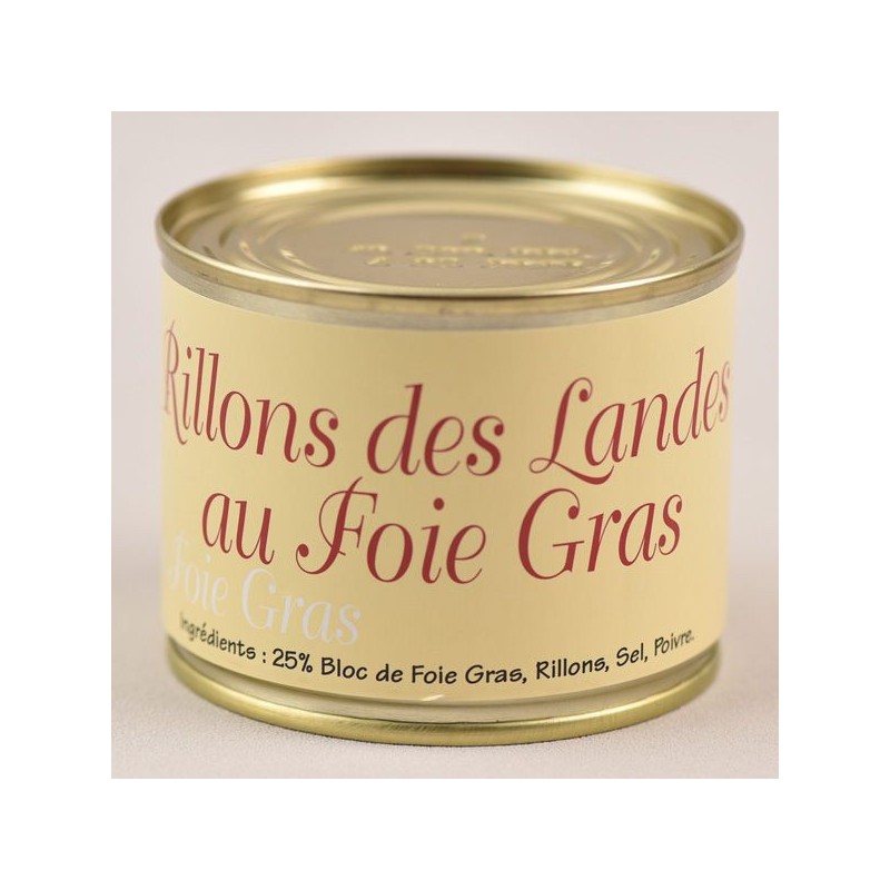 Rillons des Landes - 25% bloc de foie gras - 190g